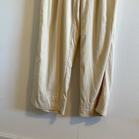 Free People Avery Jumpsuit Women’s Size 0 One Shoulder Boho Cream Washed‎ Out - Picture 9 of 13